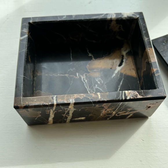 Vintage RARE English Blue John Granite Stone Vase & Box Set - Picture 6 of 16